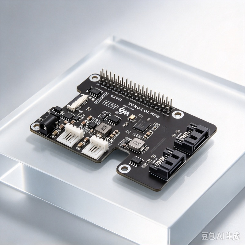 Raspberry Pi 5 - Adaptor PCIe ke 2-Saluran SATA untuk
