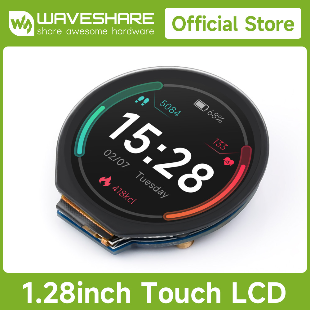 Pi Display - Waveshare Modul Tampilan LCD Bulat 1.28
