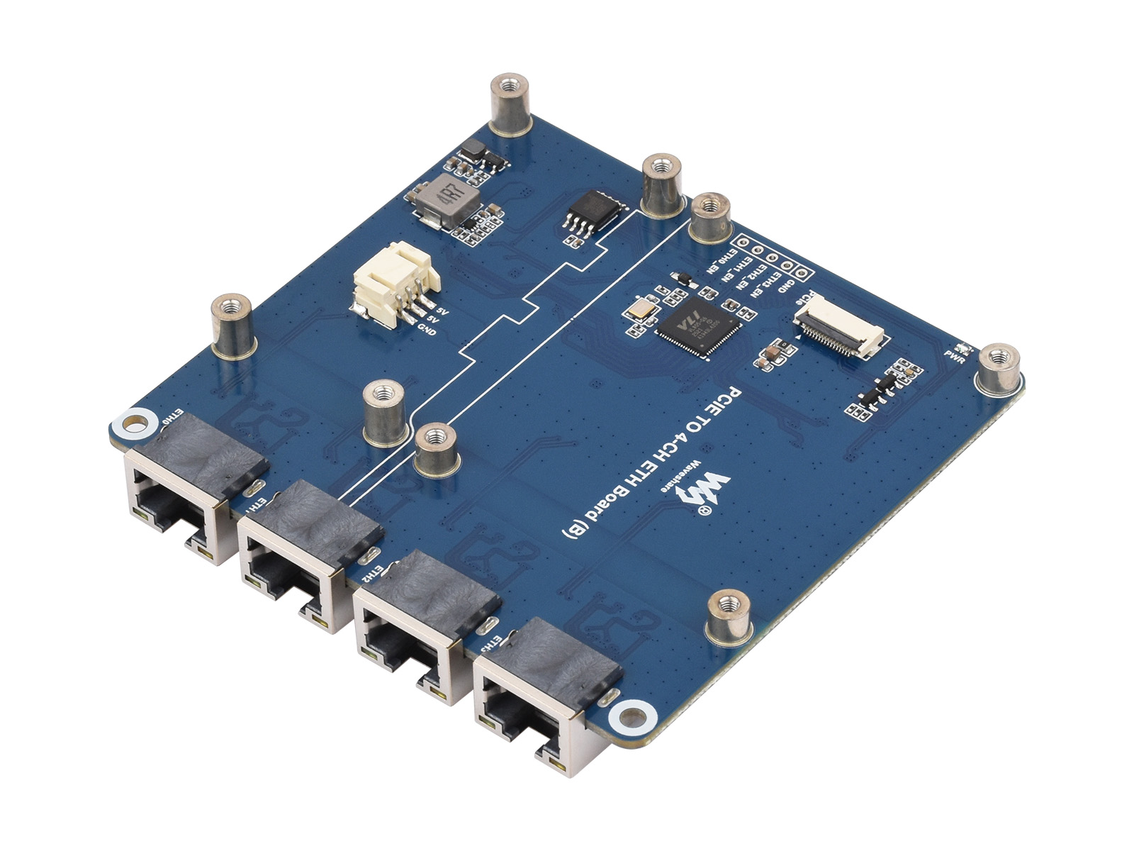 Waveshare PCIe KE 4-Ch Gigabit - Raspberry Pi 5 ulasan dan harga