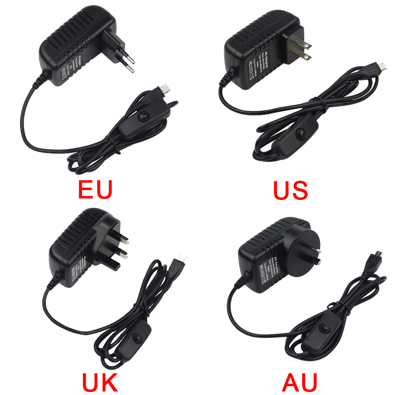 5V 3A Raspberry Pi 3 Model B + - Pi Power Supply ulasan dan harga
