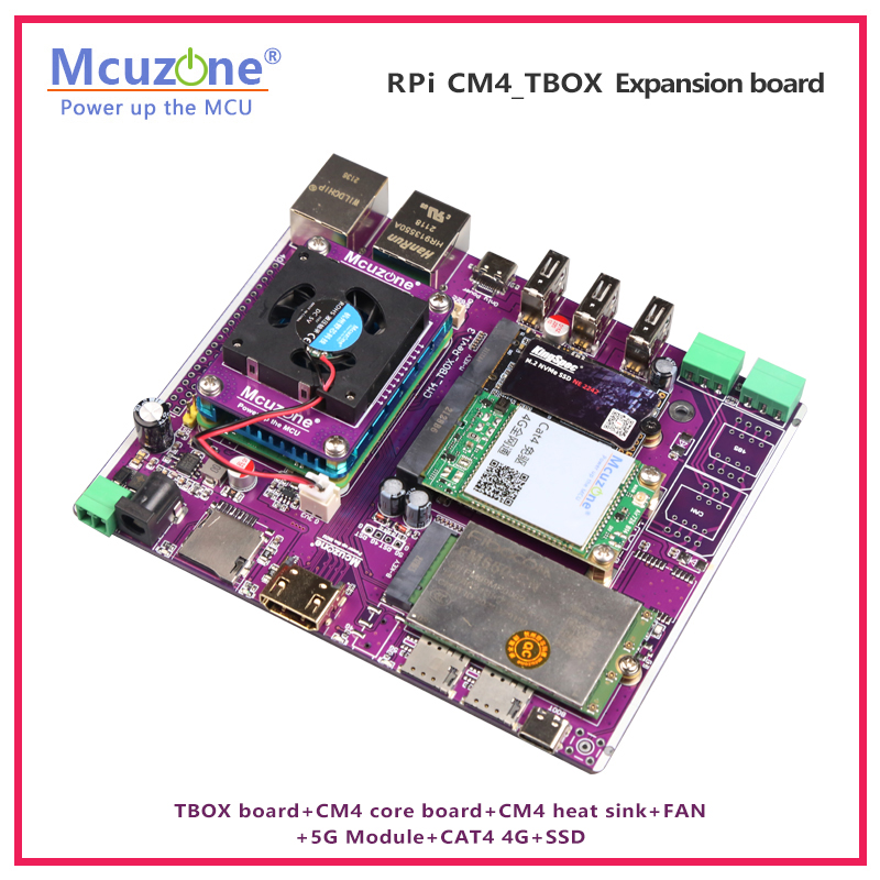 Raspberry Pi CM4_TBOX Papan Ek - Pi 4 Case ulasan dan harga