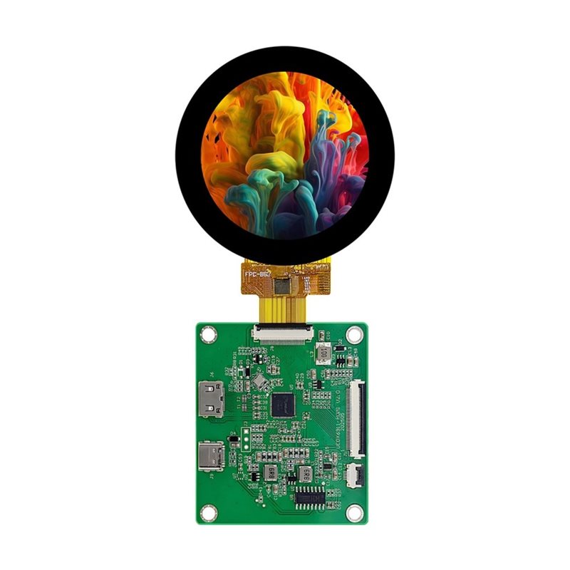 Layar LCD TFT Bulat A52T DSI D - Raspberry Pi 5 ulasan dan harga