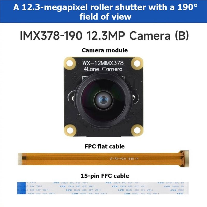 IMX378-190 Kamera 12.3MP Fishe - Raspberry Pi 5 ulasan dan harga