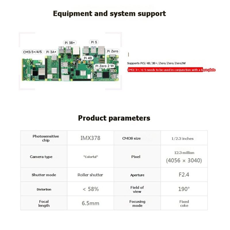 IMX378-190 Kamera 12.3MP Fishe - Raspberry Pi 5 ulasan dan harga