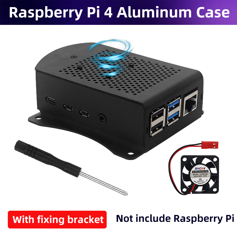 Raspberry Pi 4 Kotak Metel Cas - Pi 4 Case ulasan dan harga